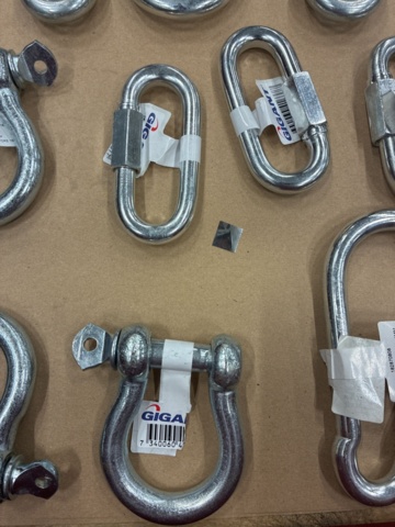 1462111-4 Ring cotter pins, spring pins, rope blocks, shackles etc.