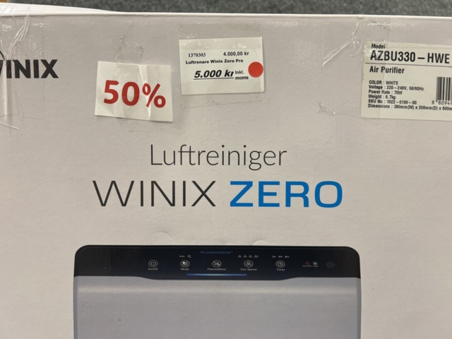 1462348-2 Luftrenare Winix Zero Pro AZBU330-HWE