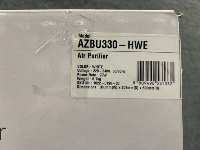 1462348-3 Luftrenare Winix Zero Pro AZBU330-HWE