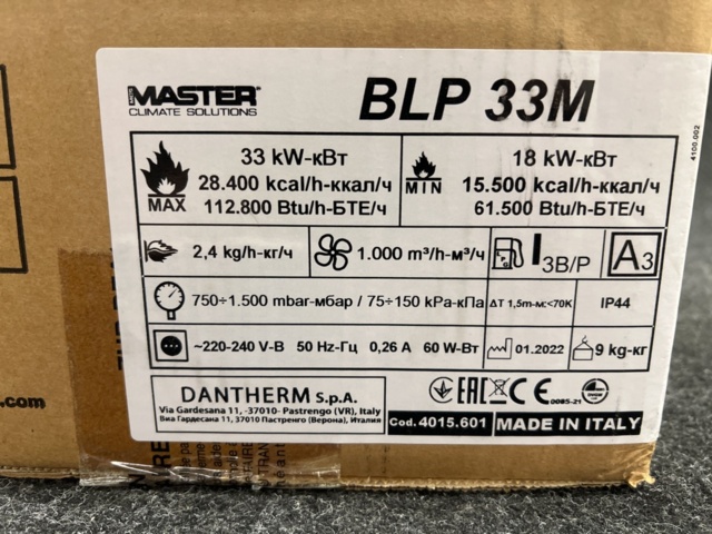 1462366-4 Gasolvärmare Master BLP 33 M