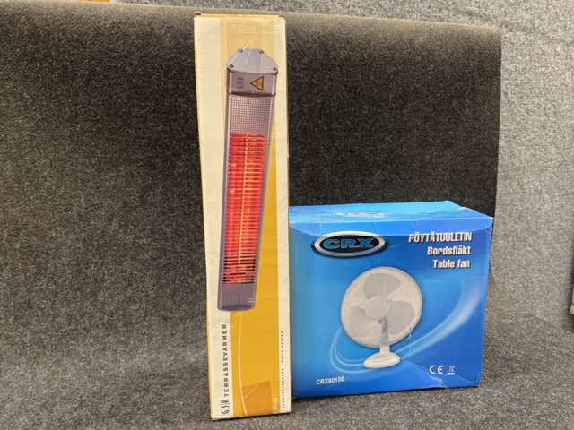 1462367-1 Patio heater & table fan
