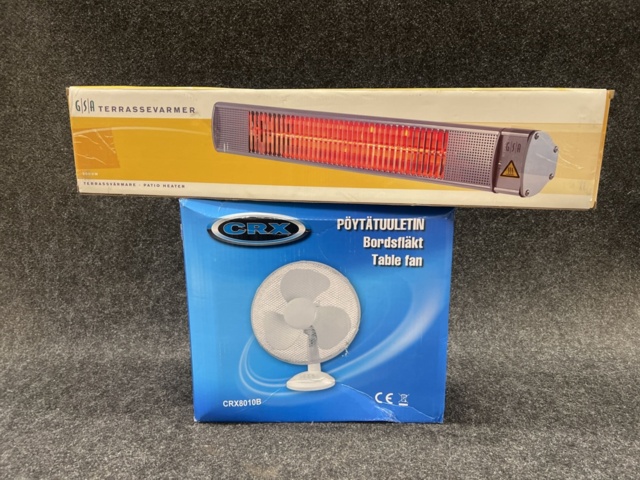 1462367-2 Patio heater & table fan