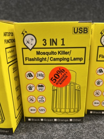 1462374-2 3 pcs Mosquito killer/flashlight/camping lamp, 3in1