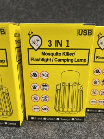 1462376-2 4 st Myggdödare/ficklampa/campinglykta, 3in1