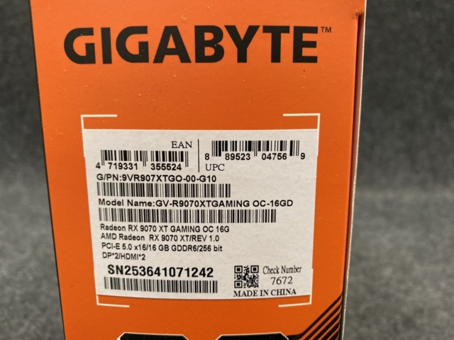 1460283-3 Graphics card Gigabyte AMD Radeon RX 9070 XT Gaming OC