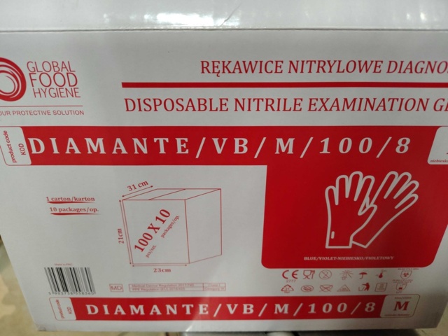 1383731-4 Disposable glove, 20 pcs 100-pack, Nitrile blue Powder-free, size medium