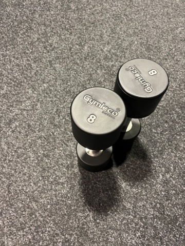 1351386-4 Dumbbell rack and dumbbells (1–10 kg) - Gymleco