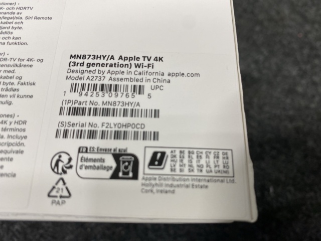 1460332-3 Apple TV 4K 64GB