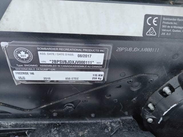 1462390-16 Ski-Doo Freeride 146, 850 E-tec 156hk, 2018 Endast 201 mil!
