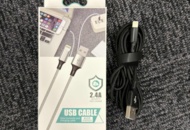 1462827 5 st Nylon Lightning Kabel USB-A Svart 1 meter - Fri frakt