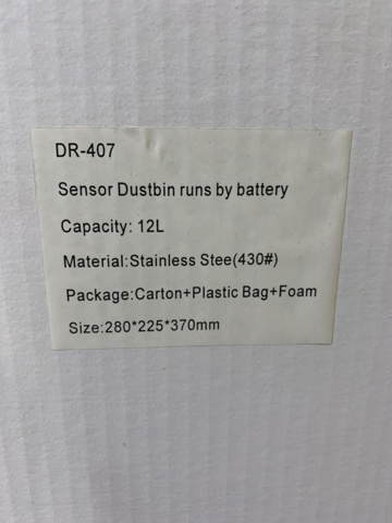 1463061-3 Papperskorg Batteridriven DR-407