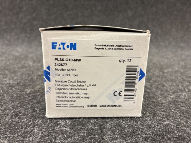 1462967-4 12 pcs Mini switch EATON PLS6 1-pole 10A C C10A 6kA