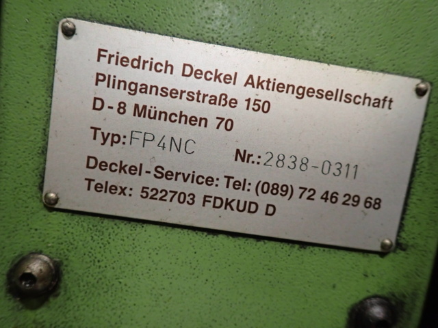 1463503-14 CNC tool milling machine - DECKEL FP4NC - 1991