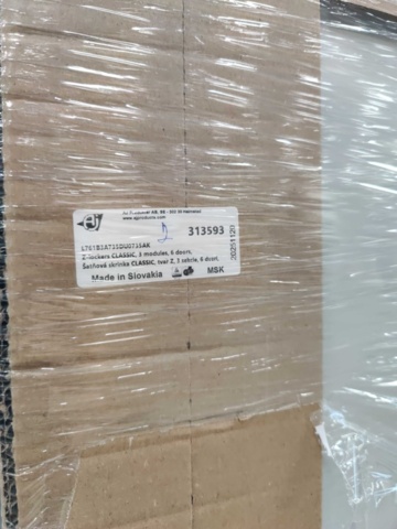 1463397-5 Z-skåp CLASSIC, 3 sektioner, 6 fack