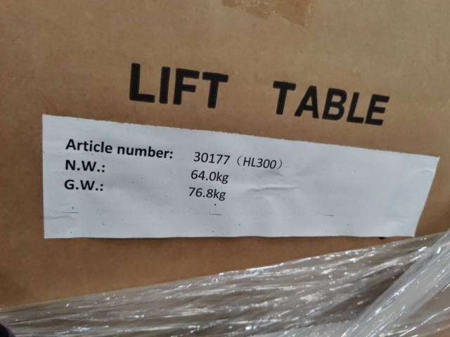 1463403-4 Lift table trolley LASER Manual, 300 kg