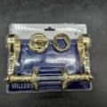 1463694-2 Exterior door handles, 5 pcs - Miller's, shiny brass