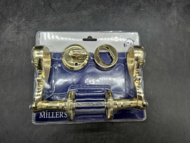 1463694-2 Exterior door handles, 5 pcs - Miller's, shiny brass