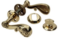 1463698 Exterior door handles, 5 pcs - Miller's, shiny brass