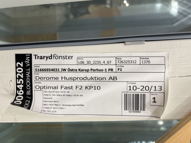 1463408-7 4 st fasta fönster Optimal Fast F2 Trarydsfönster 10-20/13