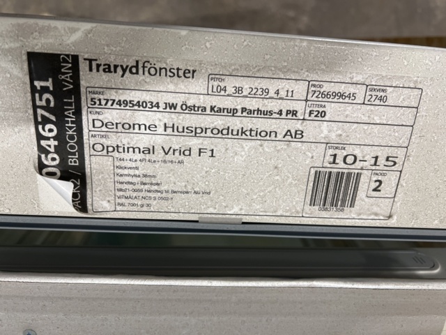 1463409-9 4 st vridfönster optimal Vrid F1 Trarydfönster 10-15