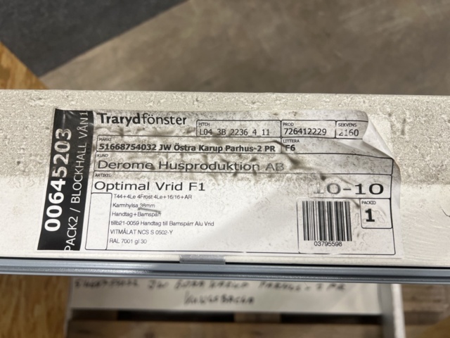 1463411-8 Vridfönster Optimal Vrid F1 Trarydfönster 10-10