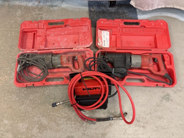 1408587-1 Vacuum pump Hilti DD-VP4.5 and two reciprocating saws from Milwaukee