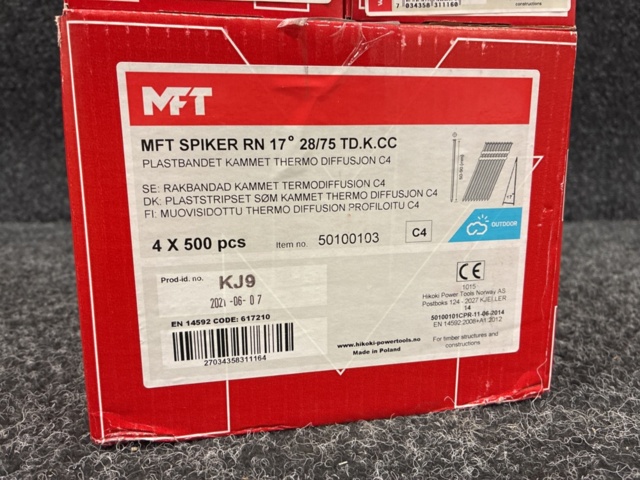 1464021-2 Rakbandad kammet MFT 28/75 °17