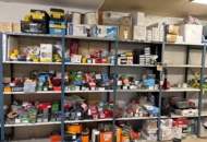 1389121 6 sektioner lagerhylla med infästningsmaterial