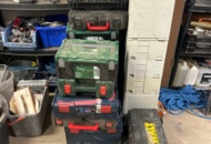 1389127 Verktygslådor (tomma), måleri tillbehör m.m