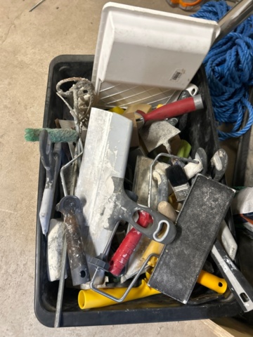 1389127-7 Verktygslådor (tomma), måleri tillbehör m.m