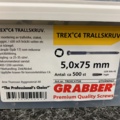 1464023-4 3 st Förpackningar Trallskruv 5x75mm, Grabber