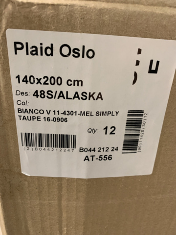 1464026-4 2 st Ullplädar Mel Simply Alaska, 140x200cm