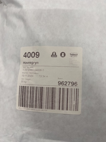 1420411-4 Parti med spannmål, utgånget datum