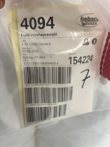 1420411-8 Parti med spannmål, utgånget datum