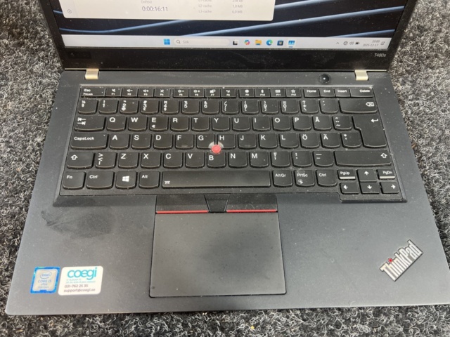 1384598-2 Laptop without charger - Lenovo ThinkPad T480s with Intel Core i5, 8 GB RAM
