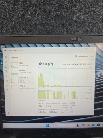 1384598-6 Laptop without charger - Lenovo ThinkPad T480s with Intel Core i5, 8 GB RAM