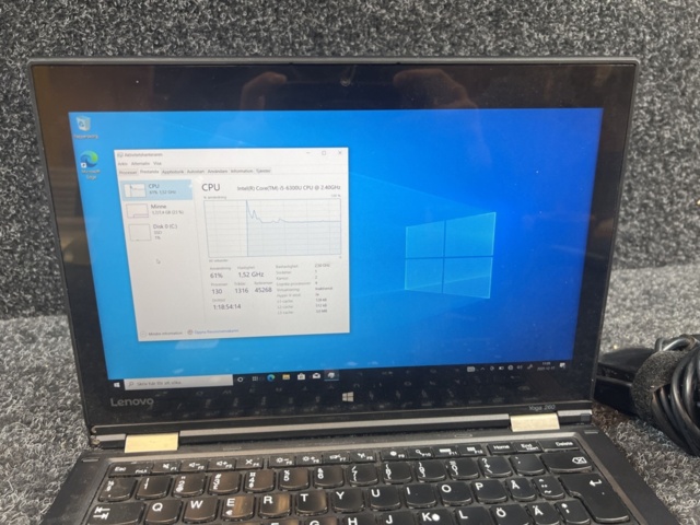 1384599-4 Laptop with charger - Lenovo ThinkPad Yoga 260 with Intel Core i5, 8 GB RAM