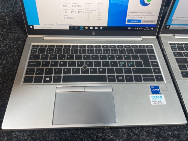 1384603-2 Bärbara datorer 2 st utan laddare - HP EliteBook 840 G8 med Intel Core i5, 16 GB RAM