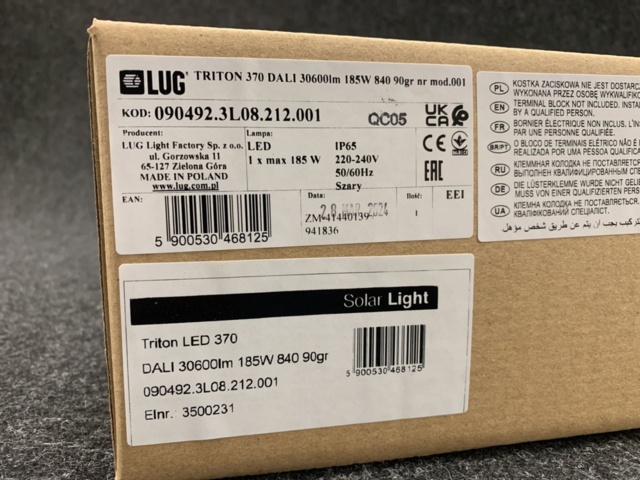 1464777-3 Industrial luminaire Highbay LUG 370 DALI 30600LM 185W 840 90°