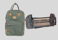 1464804 2 pcs Smooschyy Baby Bags with Changing Table, Grey