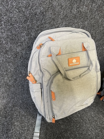 1464804-4 2 st Smooschyy Babyväskor med skötbord, Grå