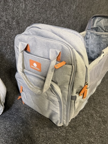 1464804-5 2 st Smooschyy Babyväskor med skötbord, Grå