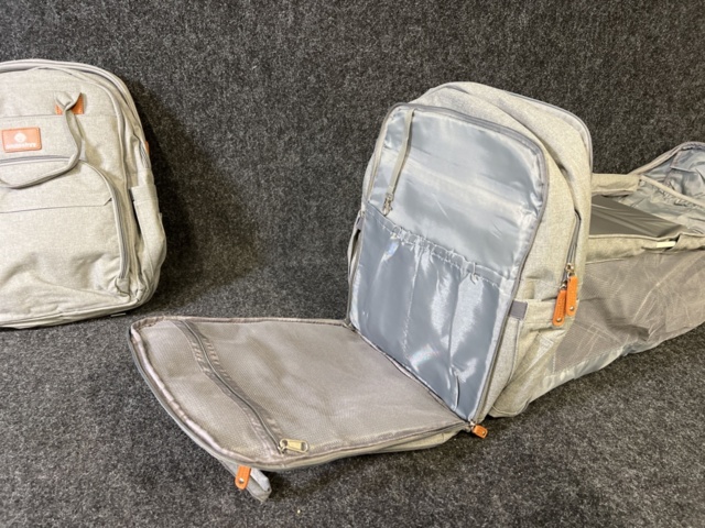 1464804-7 2 st Smooschyy Babyväskor med skötbord, Grå