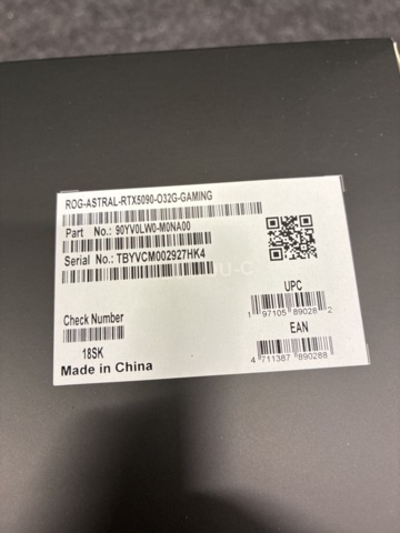 1460350-4 Grafikkort ASUS ROG Astral GeForce RTX 5090 OC