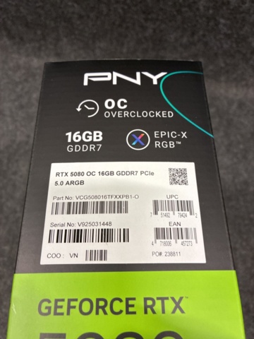 1460351-4 Grafikkort PNY GeForce RTX 5080 ARGB OC