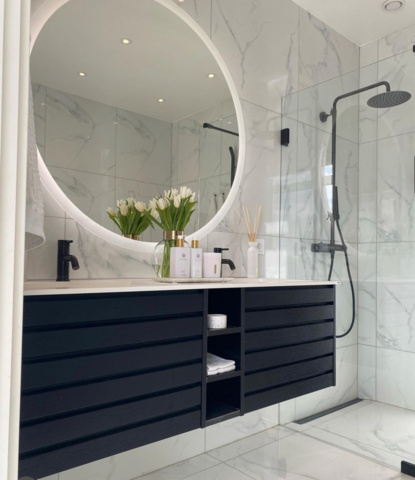 1464870-1 Vit Carrara Marmor Klinker /Granitkeramik 100kvm