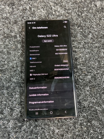 1431626-4 Mobiltelefon utan laddare - Samsung Galaxy A22 Ultra, 128 GB