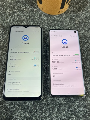 1384607-10 Mobiltelefoner 2 st, utan laddare - Samsung Galaxy A32 5G och Galaxy S10