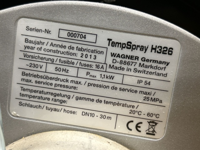 1457330-5 Färgspruta på vagn - Wagner TempSpray H326, -2013