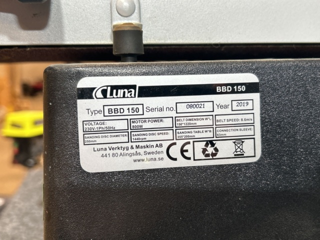 1457326-6 Bandslipmaskin - Luna BBD 150, -2019